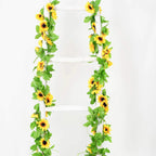 Artificial Sunflower Vine – Silk Garland for Wedding Home Garden Decor