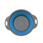 Collapsible Silicone Colander – Foldable Strainer for Kitchen Fruit Washing