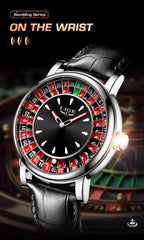 LIGE Roulette Quartz Watch – Luxury Leather Wristwatch for Men Gifts