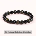 Natural Stone Bead Bracelet – Healing Crystal Gemstone Jewelry for Men and Women