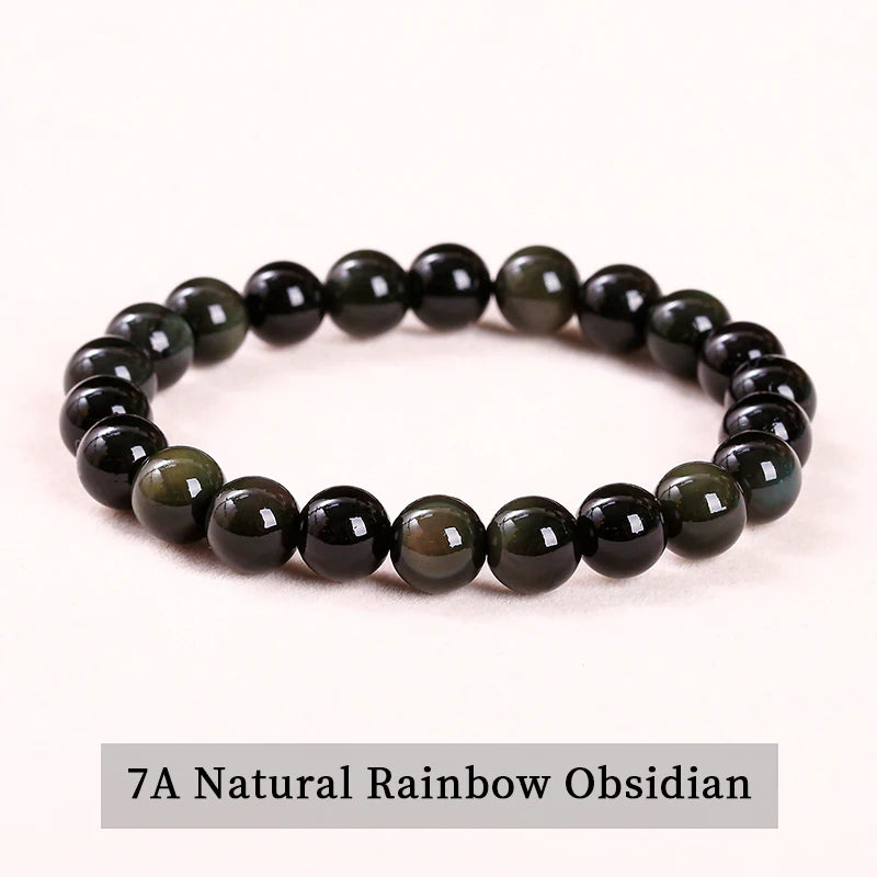 Natural Stone Bead Bracelet – Healing Crystal Gemstone Jewelry for Men and Women