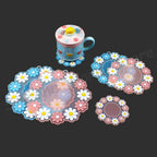 Sakura Daisy Silicone Coaster – Heat Resistant Placemat for Dining Tables
