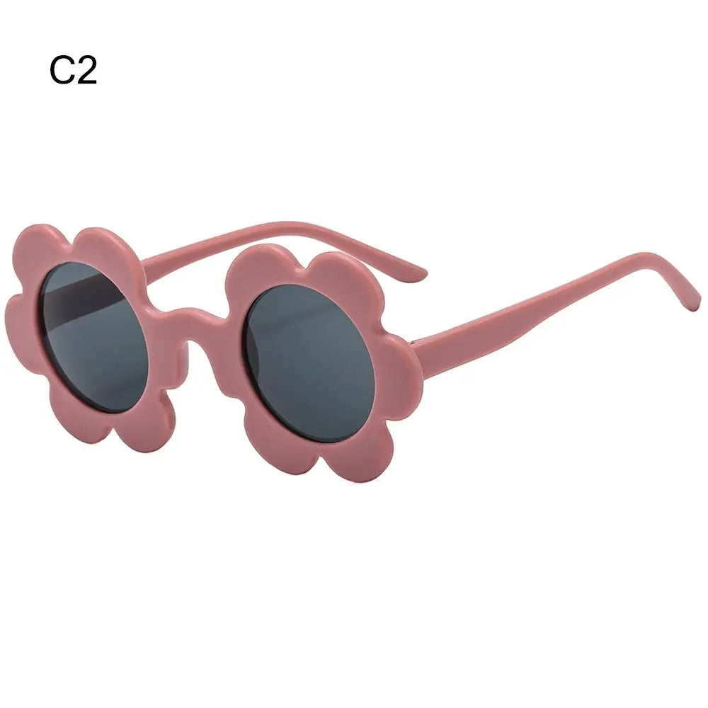 Retro Sunflower Round Sunglasses – Floral Festival Shades for Women