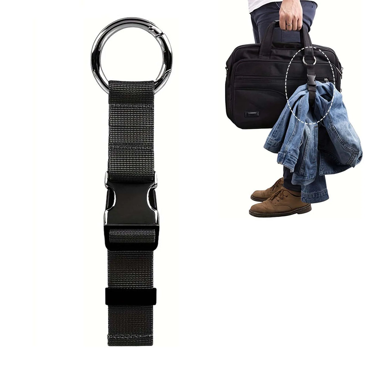 Adjustable Luggage Strap – Add-A-Bag Belt for Travel Backpacks