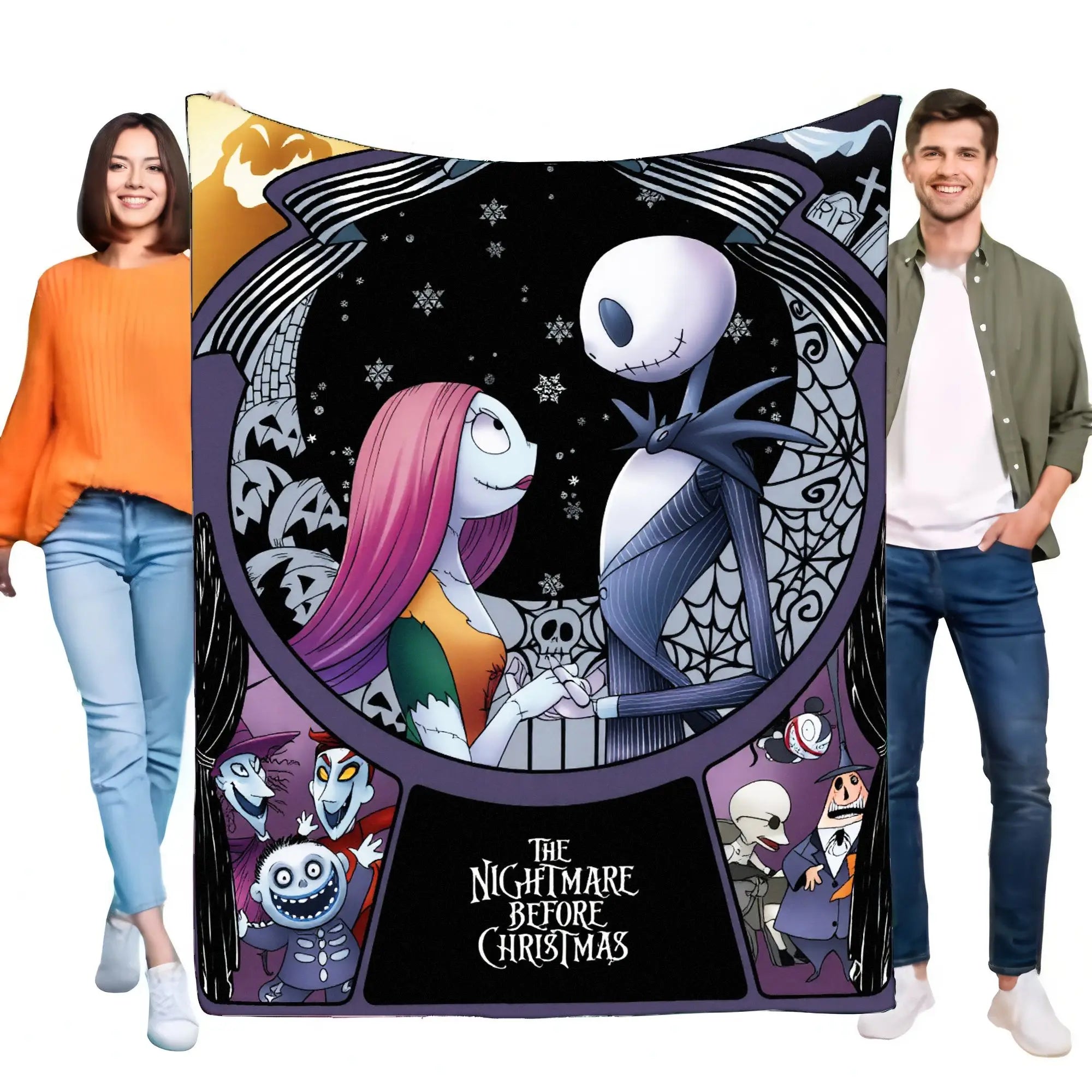 Nightmare Before Christmas Fleece Throw – Soft Bedding for Movie Fans