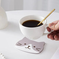 Silicone Cat Cup Coaster – Anti-Slip Heat Resistant Mat for Dining Table