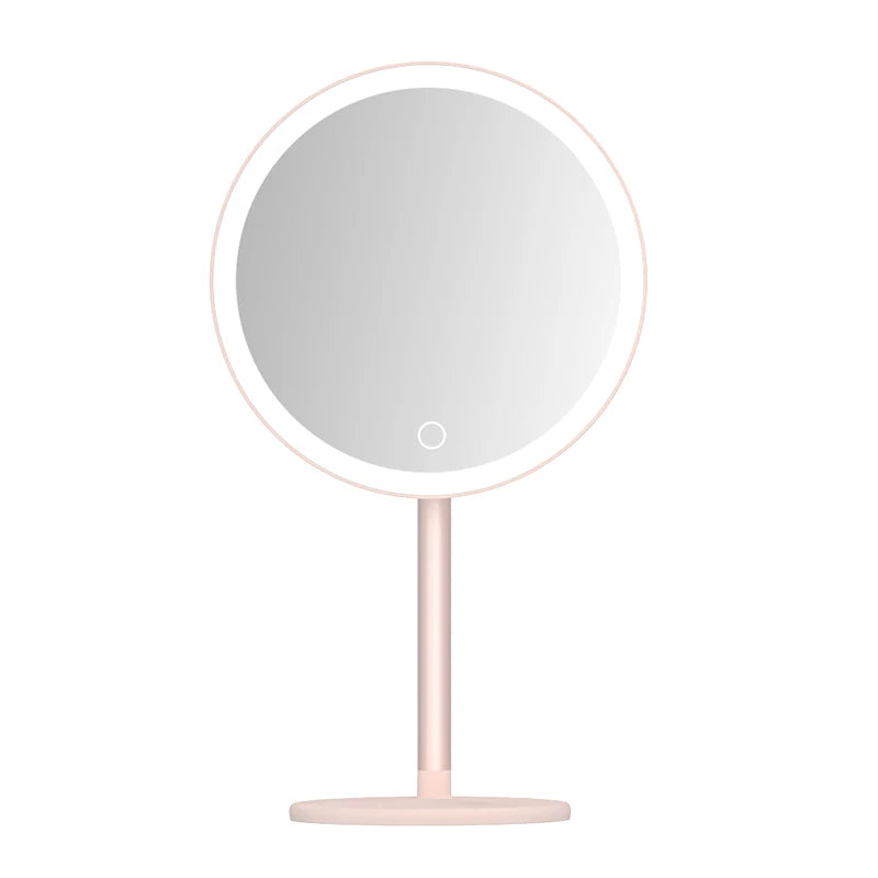 Adjustable LED Makeup Mirror – Metal Desktop Vanity Light for Daily Beauty