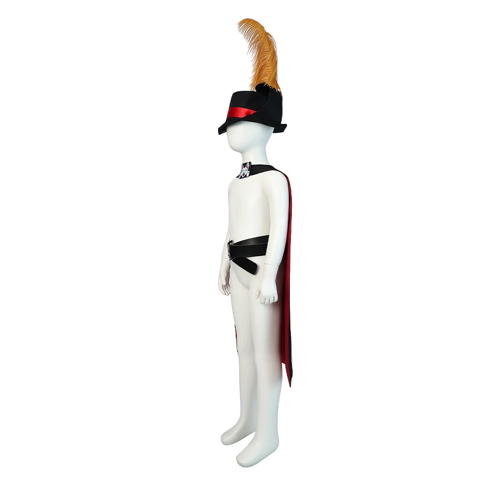 Puss in Boots Cosplay Costume Set – Cat Swordsman Cloak and Hat for Kids