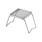Folding Stainless Steel BBQ Grill – Portable Outdoor Alcohol Stove Rack