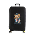 Bear Print Luggage Cover – Elastic Dustproof Suitcase Protector for Travel