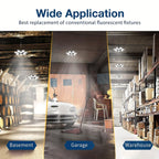 LED Garage Light – 11 Adjustable Panels for Workshop Industrial Lighting