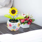 Solar Dancing Sunflower and Butterfly – Dashboard Figurine for Desk Decor