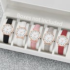 Arabic Dial Quartz Wristwatch – Leather Strap Casual Gift for Women