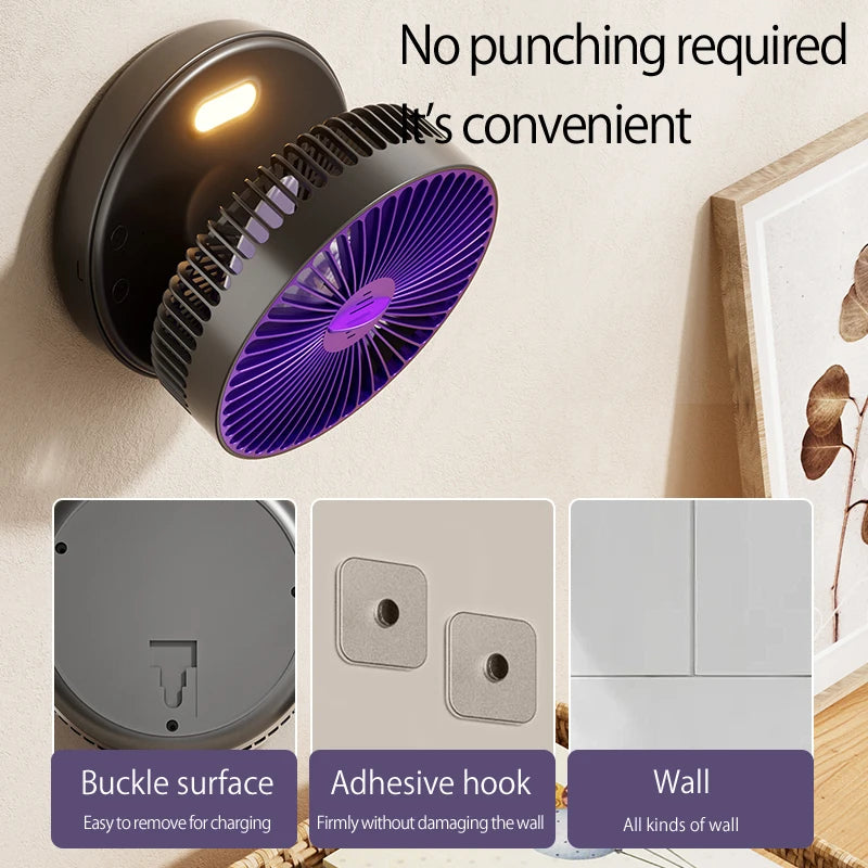 Rechargeable 3-in-1 Portable Fan – Multifunctional Cooling for Home and Travel
