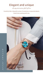 Quartz Women's Watch – Milanese Mesh Band with Diamond Accents for Daily Wear