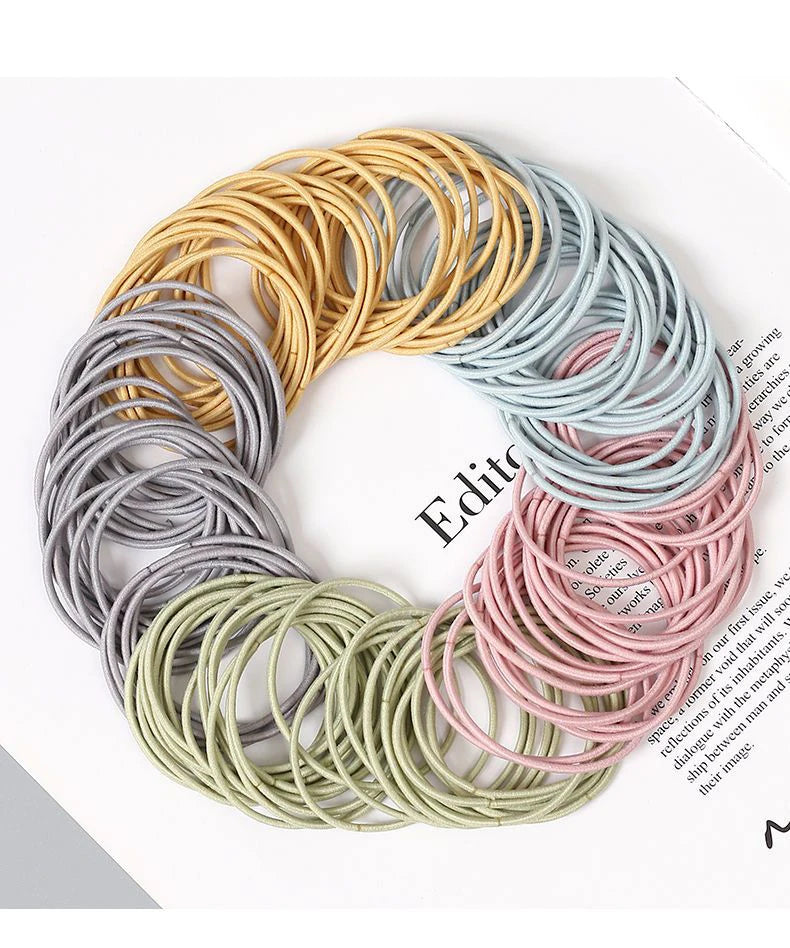 Nylon Elastic Hair Bands – 3.5CM Soft Ponytail Scrunchies for Daily Styling