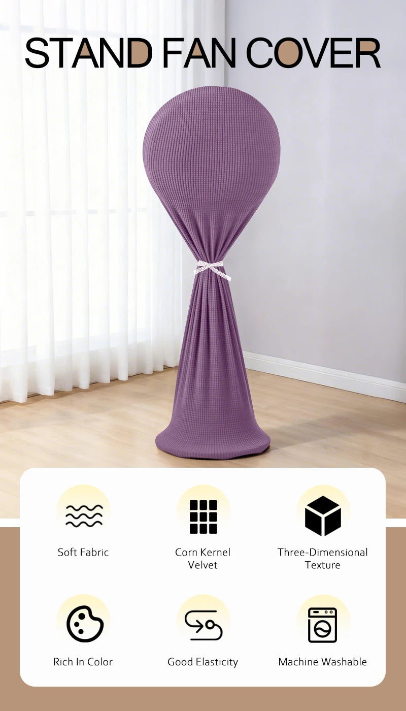 Jacquard Elastic Fan Cover – Full Coverage Dust Protector for Tower Fans
