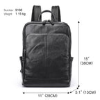 Genuine Leather Laptop Backpack – 14 Inch Business Bag for Men