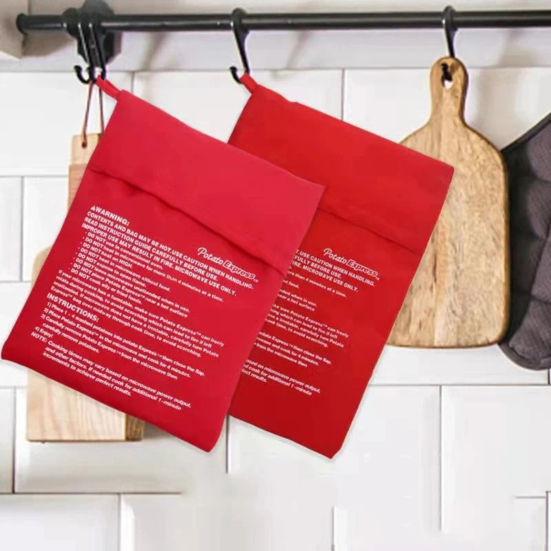 Reusable Microwave Potato Bags – Fabric Cooking Pouches for Baked Potatoes