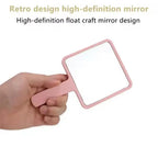 Handheld Square Makeup Mirror – Portable Vanity Mirror for Salon and Travel
