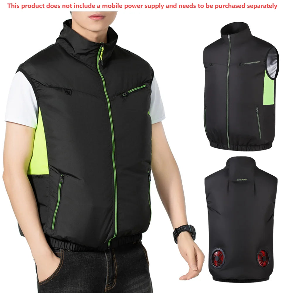 Cooling Fan Vest – Air Conditioned Heat Resistant Jacket for Outdoor Fishing Hiking