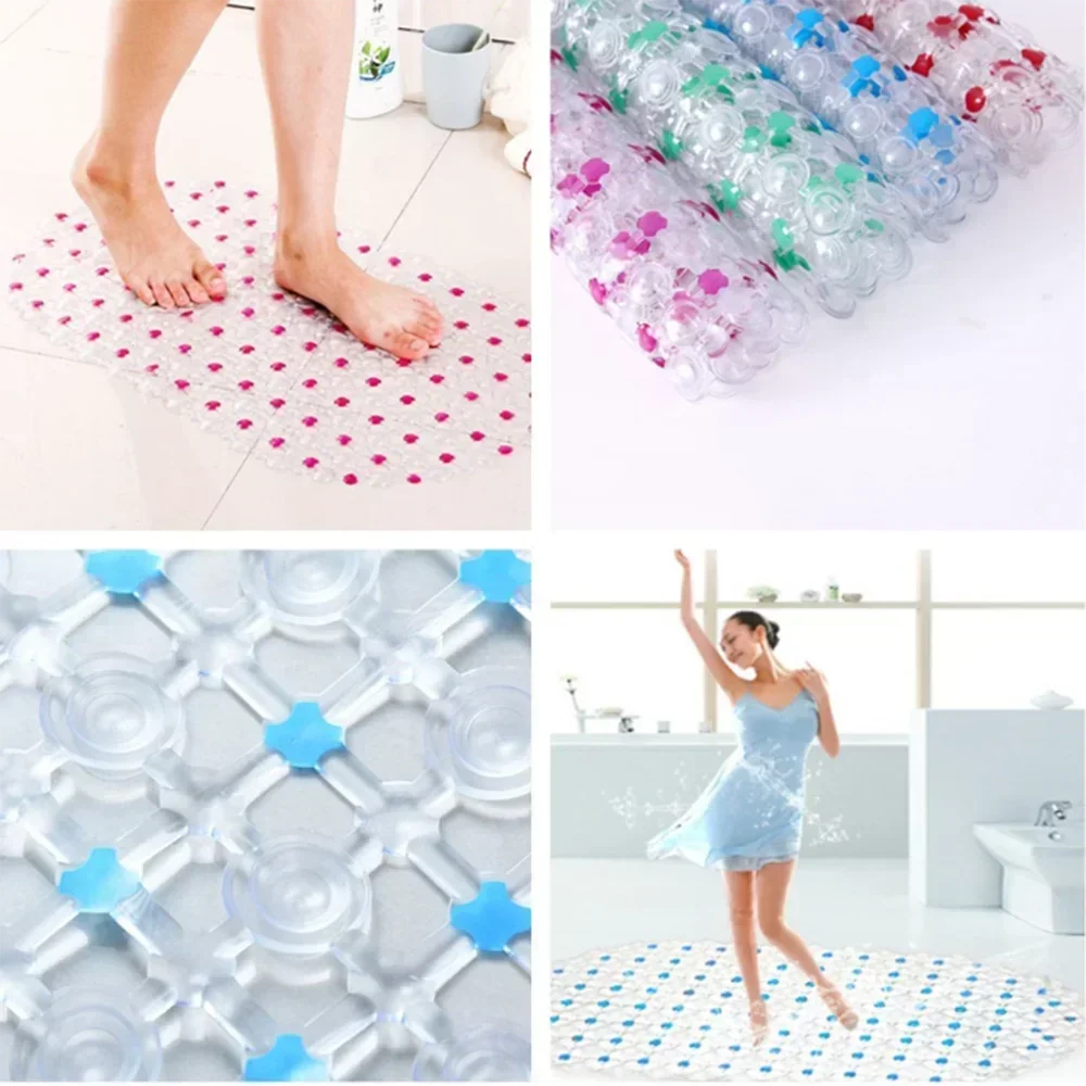 PVC Anti-slip Bath Mat – Massage Shower Pad for Bathroom Safety