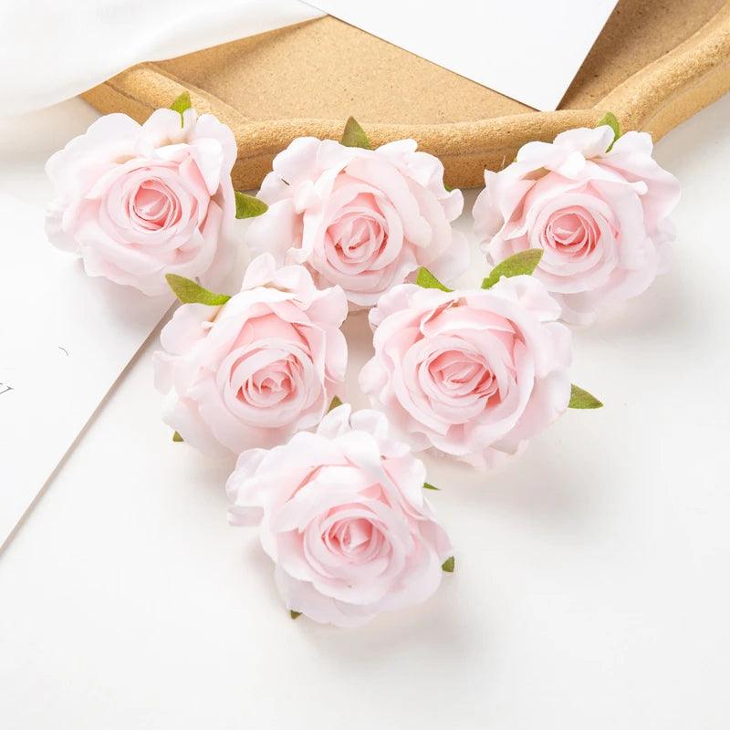 Artificial Silk Rose Heads – Decorative Flowers for Wedding Home Decor