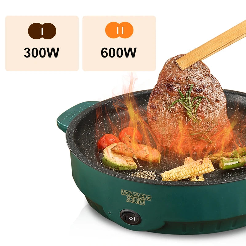 Electric Non-Stick Multicooker – Portable Frying Pan for Home Cooking