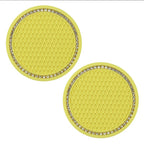Bling Rhinestone Car Coasters – Anti-Slip Cup Holder Mats for Auto Interior
