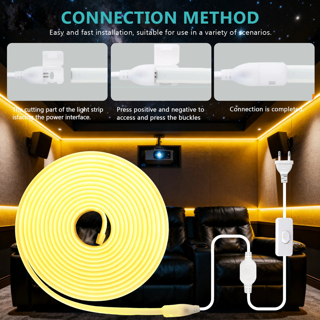Waterproof COB LED Strip – Flexible Linear Lighting for Home Decor