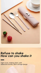 Stainless Steel Cutlery Set – Portable Flatware for Camping and Picnics