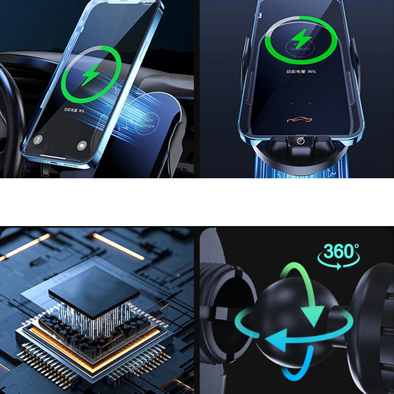 Wireless Charging Phone Mount – Gravity Car Holder for Nissan Sentra 2012-2019