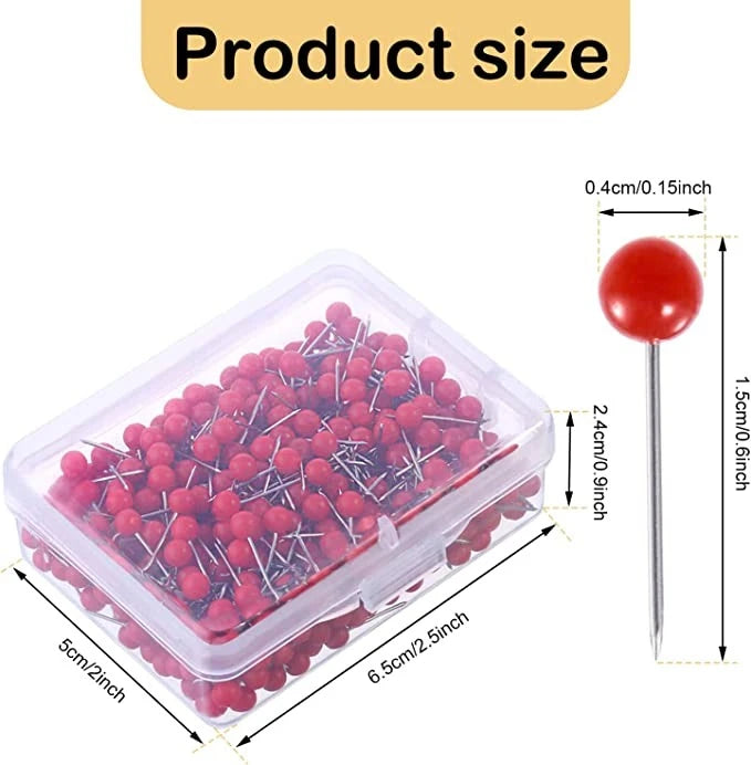 Assorted Colorful Push Pins – Office and School Stationery for Notice Boards