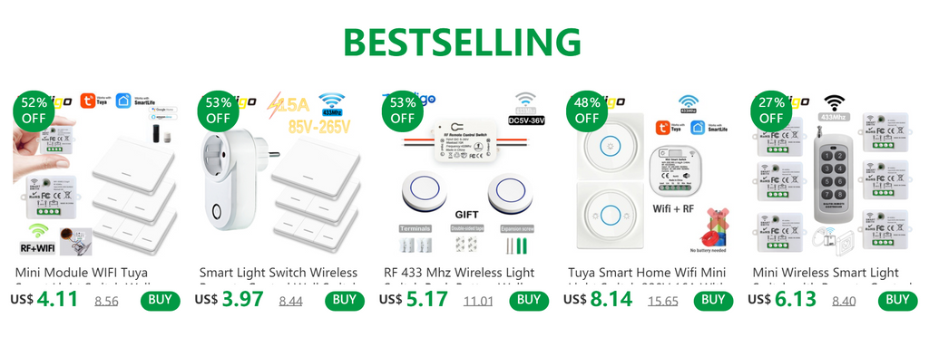 RF Curtain Switch Module – Wireless Remote Control for Motorized Roller Blinds
