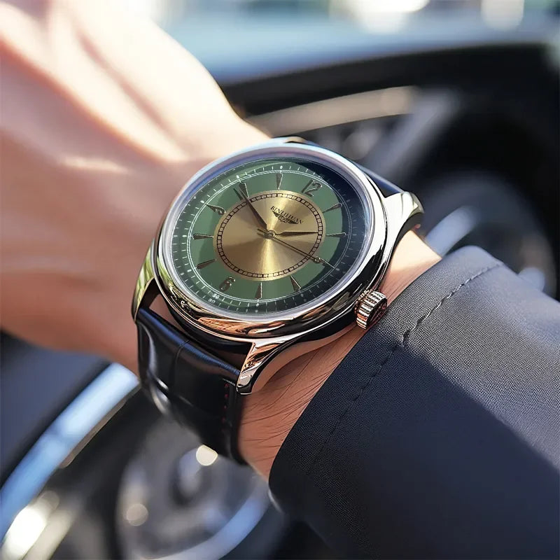 Luxury Leather Quartz Wristwatch – Waterproof Business Watch for Men