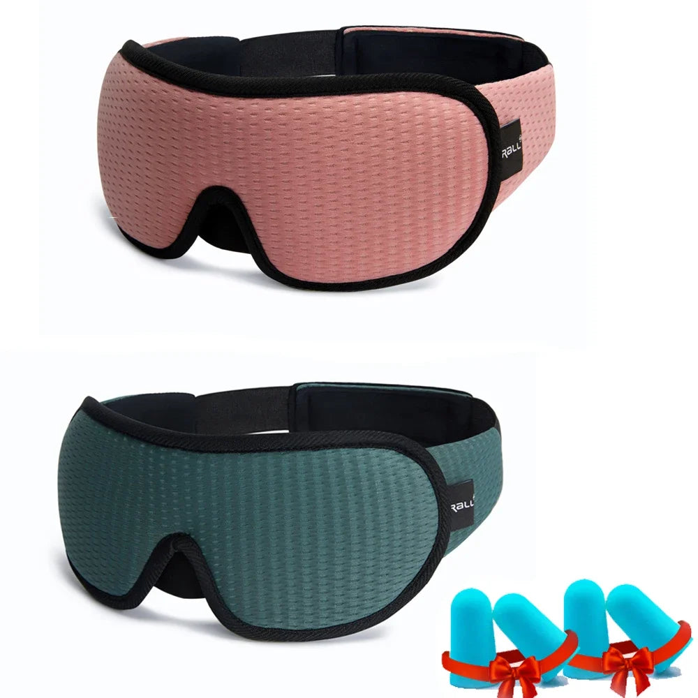 Soft 3D Contoured Eye Mask – Breathable Light Blocking for Travel Sleeping