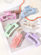 Matte Square Hair Claw Clips – Non-slip 3.4 inch Accessories for Thick Hair