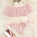 Floral Lace Lingerie Set – See Through Bralette for Romantic Evenings