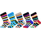 Colorful Cotton Crew Socks – Patterned Funny Dress Fashion for Men