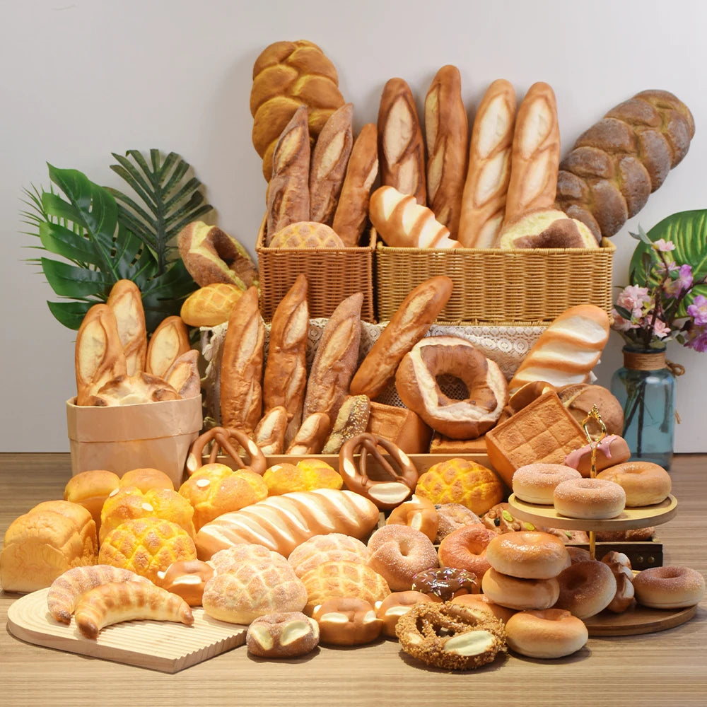 Artificial French Baguette Model – Realistic Bread Prop for Kitchen Decor