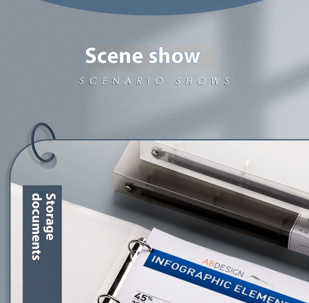 Four Hole A4 Binder – Durable Data Storage Folder for Office Notes