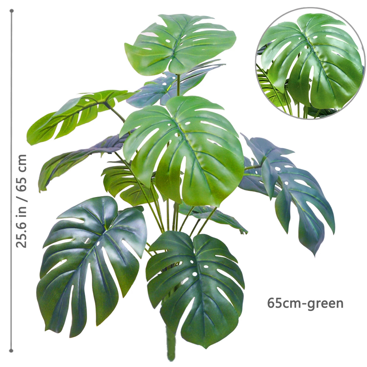 Artificial Monstera Plant – 104cm Plastic Palm Tree for Home Office Decor