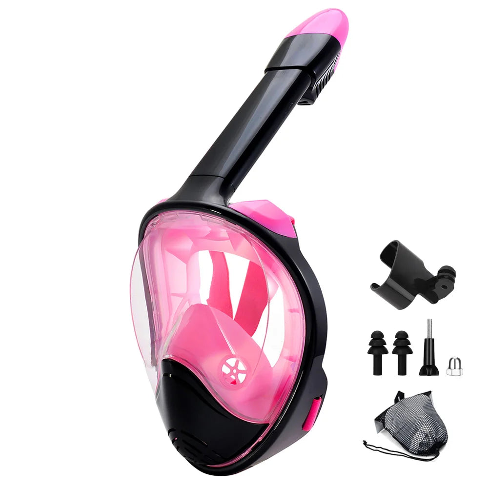 Full Face Snorkel Mask – Anti-Fog Panoramic View for Diving and Swimming