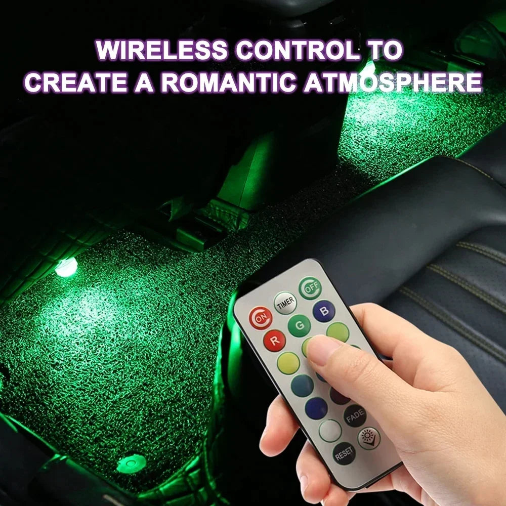 Wireless LED Ambient Interior Light – Adhesive Atmosphere Lamp for Auto Decor