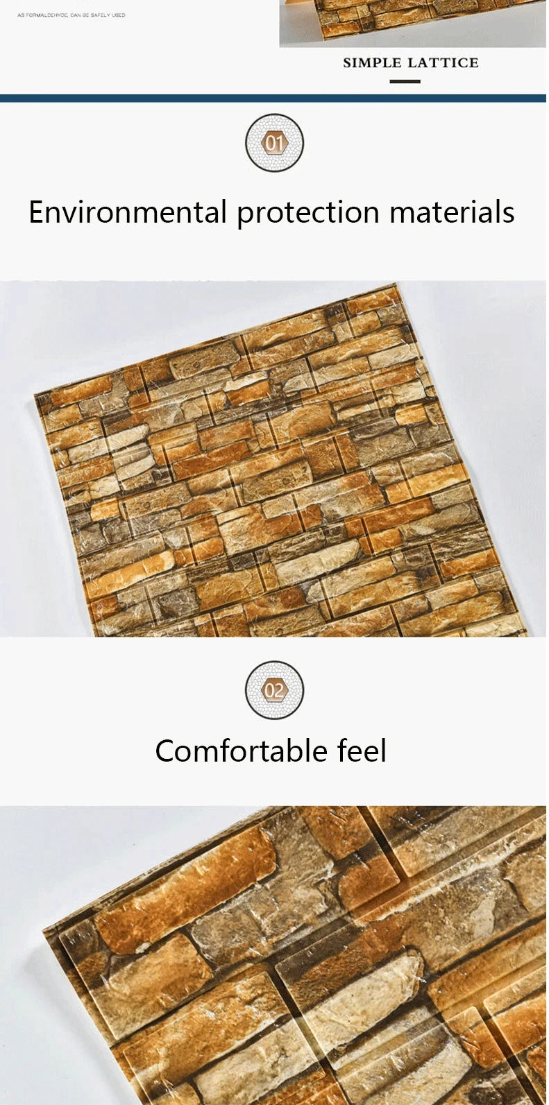 3D Self-Adhesive Brick Wallpaper – Waterproof Peel and Stick for Home Decor