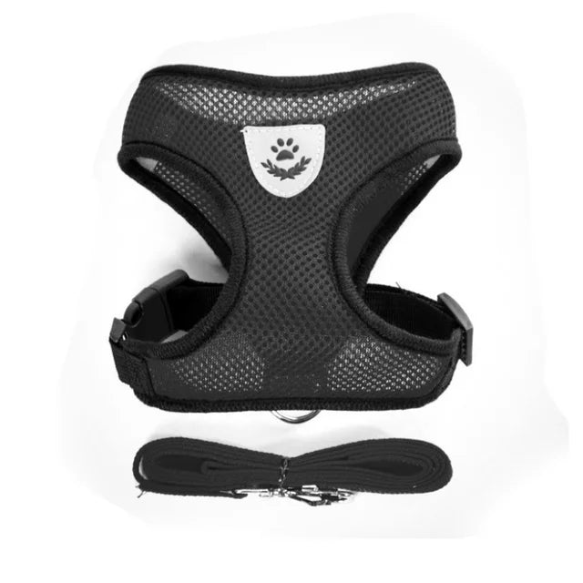 Adjustable Mesh Cat and Dog Harness – Reflective Breathable Vest for Walking