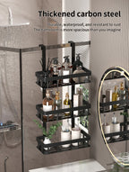 Three-Layer Wall Mounted Bathroom Rack – Shower Storage Organizer