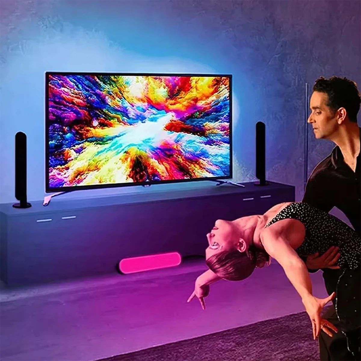 RGB LED Strip Lights – Music Sync Remote Control for Room Atmosphere Decoration