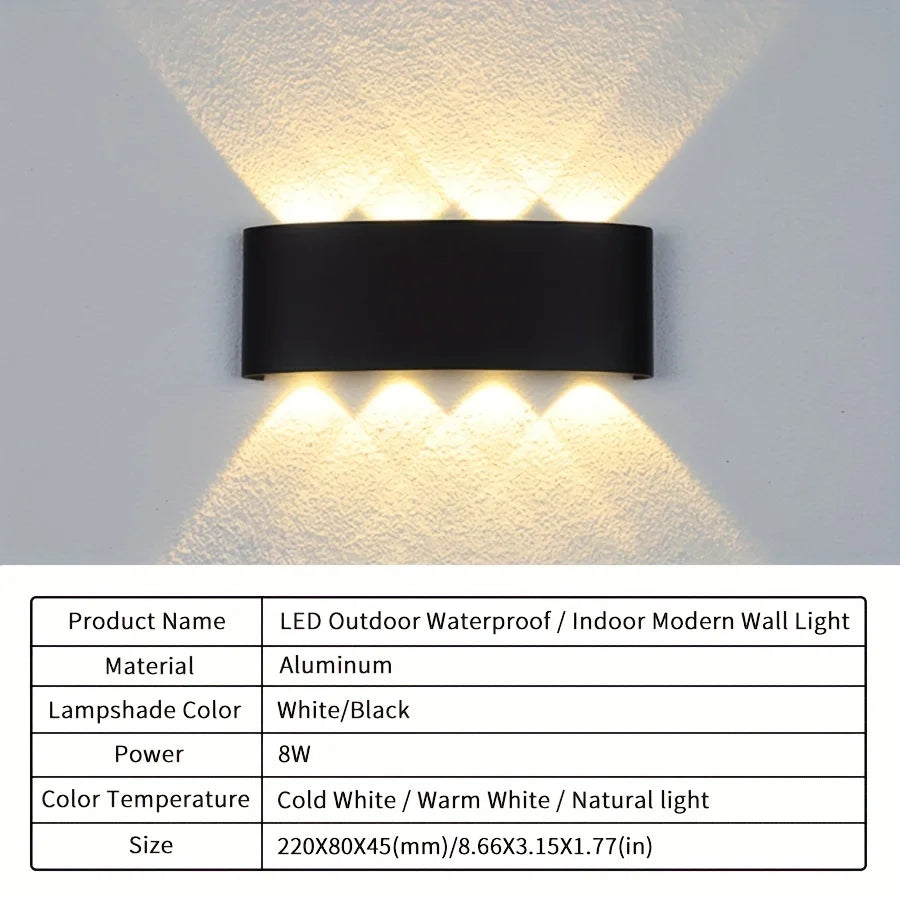 LED Wall Light – Waterproof High Brightness for Indoor Outdoor Decor