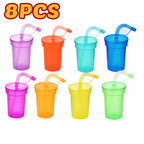 Neon Sipper Cups – Reusable Spill-Proof Drinking Mugs for Party and Travel